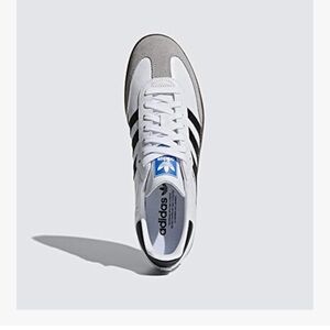 Adidas White, Black & Gray Classic Samba Sneakers Unisex (Men's size 11, Women's